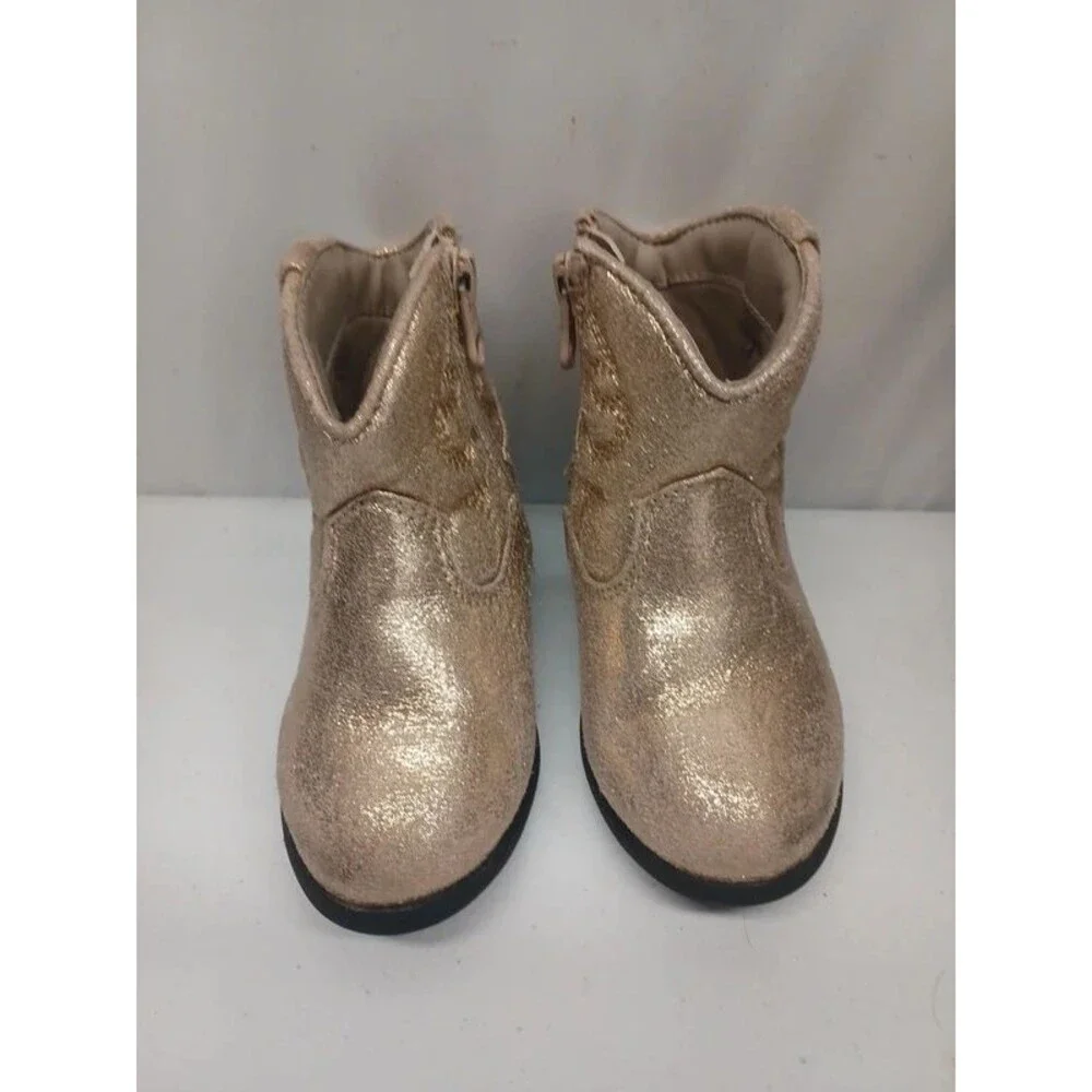 Cat & Jack girl Golden boots toddler sz 6